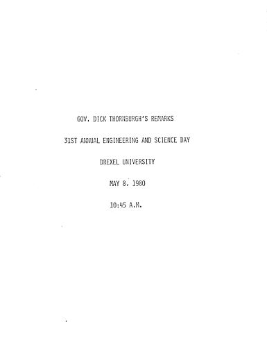 31st Annual Engineering and Science Day, Drexel University, Philadelphia, PA