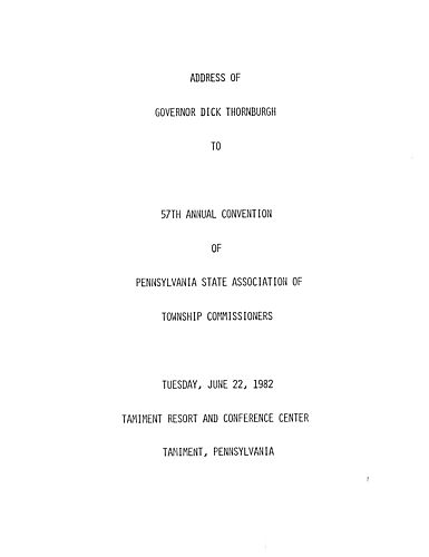 Pennsylvania State Association of Township Commissioners, Tamiment, PA