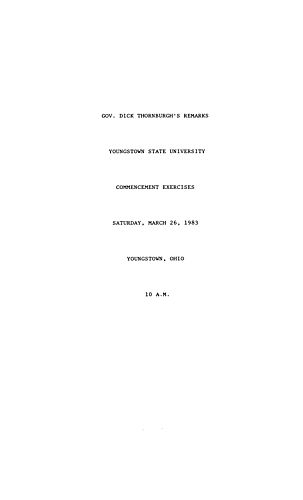 Youngstown State University Commencement Ceremony, Youngstown, OH
