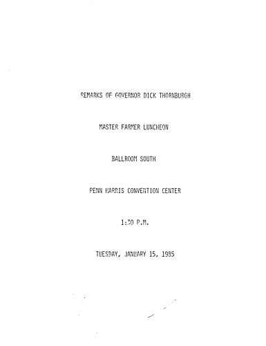 Master Farmer Luncheon, Harrisburg, PA