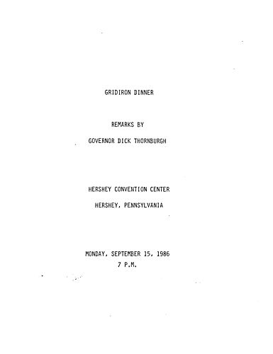 Annual Gridiron Show and Dinner, Pennsylvania Legislative Correspondence Association, Harrisburg, PA