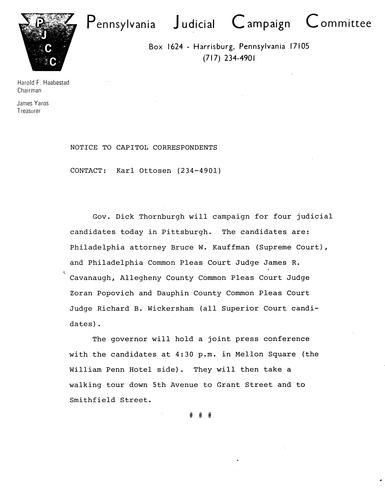 Campaigns for state-wide judicial candidates