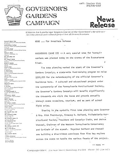 Governor's Gardens Campaign