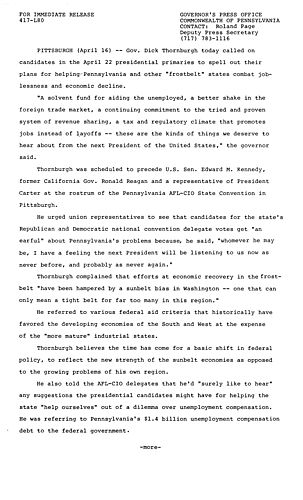 Remarks: PA AFL-CIO State Convention
