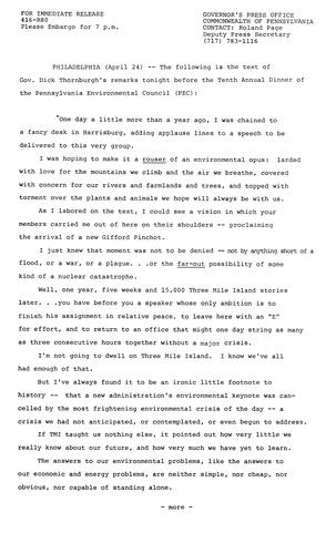 Remarks: PA Environmental Council