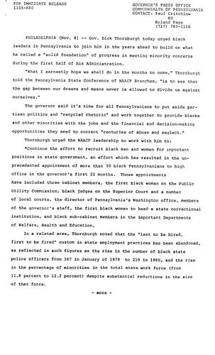 Remarks: PA State Conference of NAACP Branches