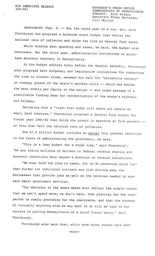 1981-82 Budget