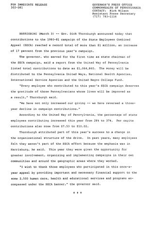 1980-81 State Employees Appeal results