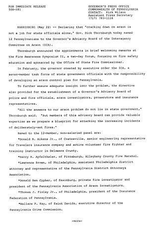 Remarks: Fire Awareness Symposium II