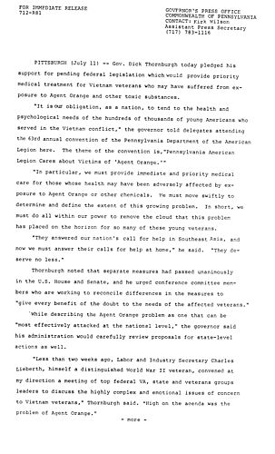 Remarks: PA Department of the American Legion