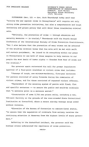 Remarks: International Society of Crime Prevention Practitioners