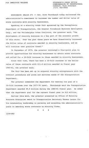 Remarks: Minority Trade Fair