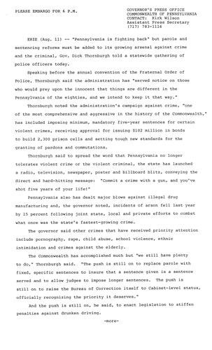 Remarks: Fraternal Order of Police