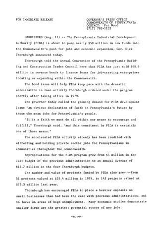 Remarks: PA Builders and Construction Trades Council