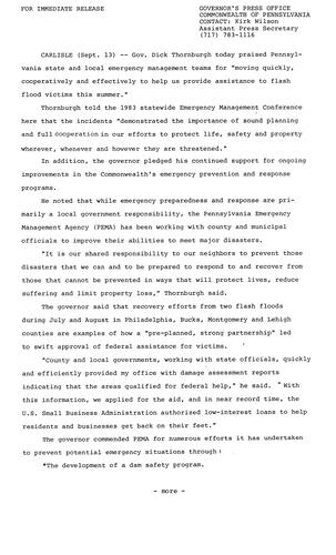 Remarks: 1983 Statewide Emergency Management Conference