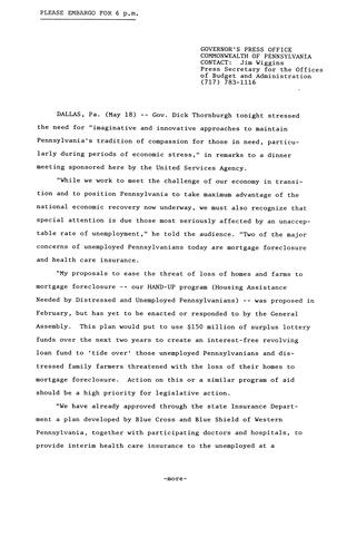 Remarks: United Services Agency dinner meeting