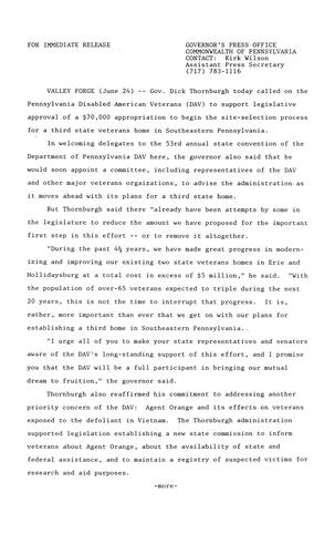 Remarks: PA Disabled American Veterans