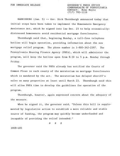 Homeowners Emergency Assistance Act