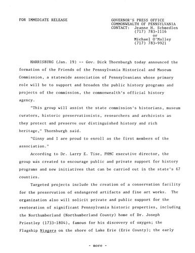 Friends of the PA Historical & Museum Commission