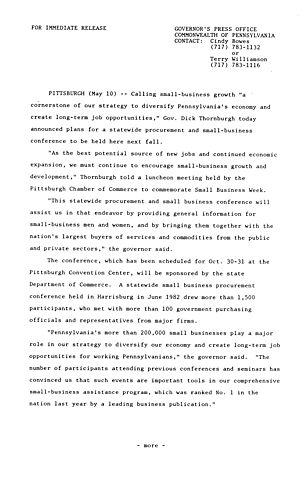 Remarks: Pittsburgh Chamber of Commerce,