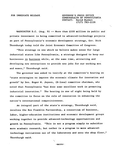 Remarks: Joint Economic Committee of Congress,