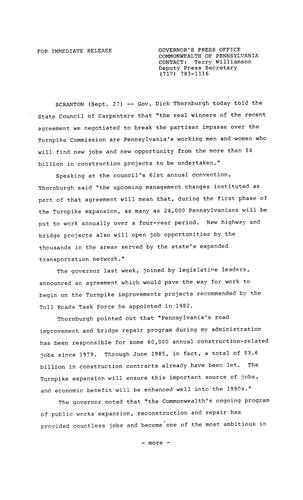 Remarks: State Council of Carpenters Annual Convention