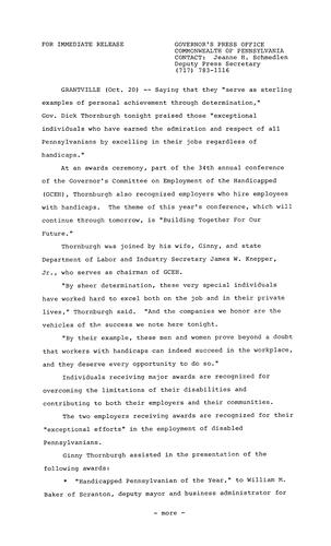 Governor's Committee on Employment of the Handicapped