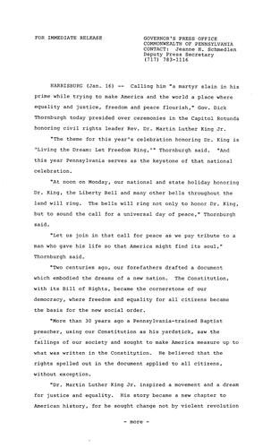 Martin Luther King, Jr. ceremony