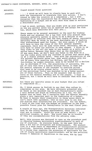 General News Conference (includes Three Mile Island (TMI), Hershey, PA