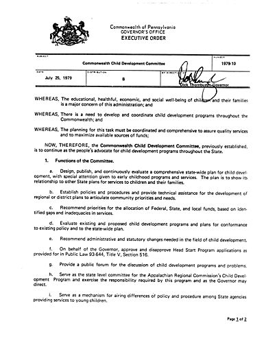 1979-10: Commonwealth Child Development Committee,