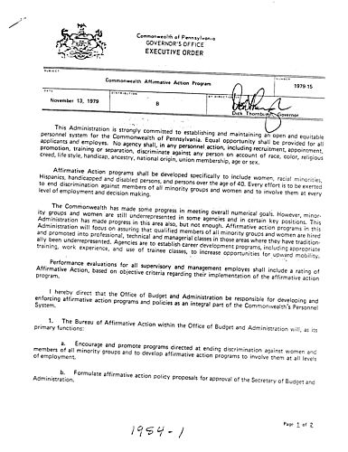 1979-15: Commonwealth Affirmative Action Program,