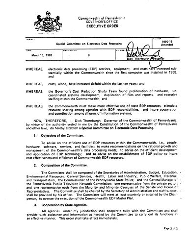1980-15 Amended: Special Committee on Electronic Data Processing,