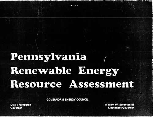 "Pennsylvania Renewable Energy Resource Assessment"