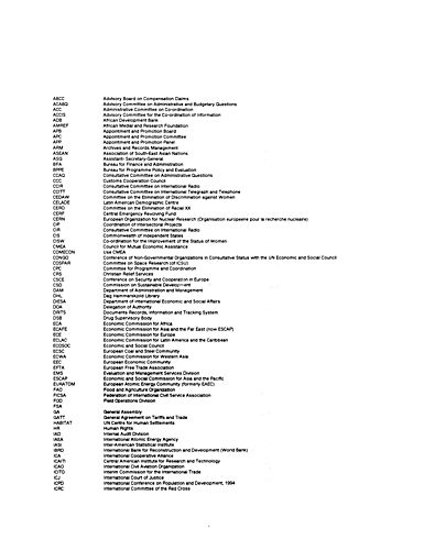 United Nations background: abbreviation list