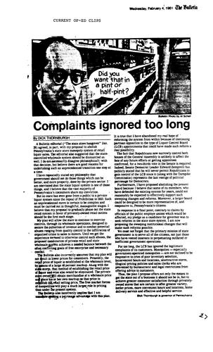 "Complaints Ignored Too Long," Philadelphia Bulletin