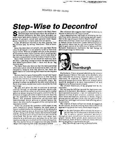 "Step-wise to Decontrol," Philadelphia Daily News