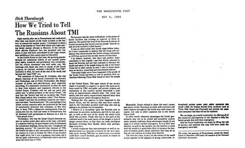 "How We Tried to Tell the Russians About TMI," Washington Post