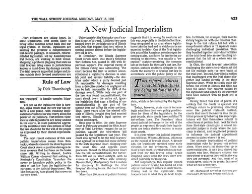"A New Judicial Imperialism," Wall Street Journal