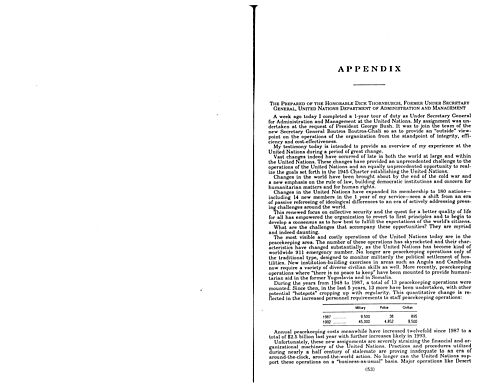 Statement before the Subcommittee on International Security, International Organizations and Human Rights of Committee on Foreign Affairs, House of Representatives: overview of experience at United Nations, Washington, DC