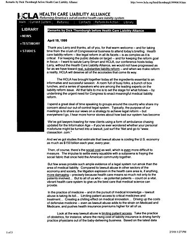 Health Care Liability Alliance, Washington, DC