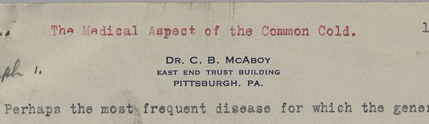 Pittsburgh Academy of Medicine Records