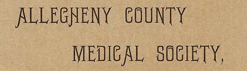 Allegheny County Medical Society Minute Book