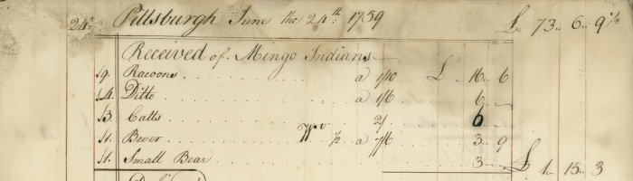 Pittsburgh Waste Book and Fort Pitt Trading Post Papers