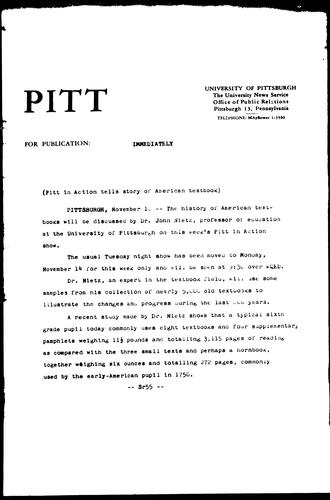 Pitt In Action Tells Story Of American Textbook