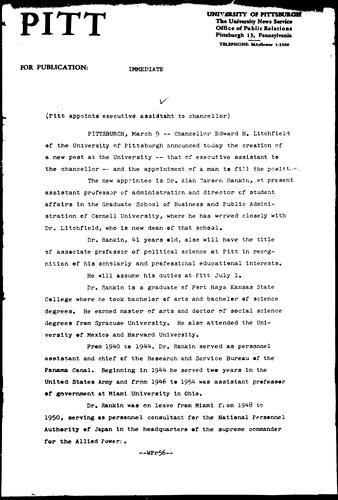 Pitt Appoints Executive Assistant To Chancellor