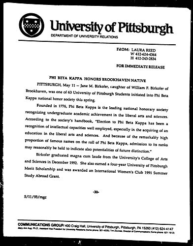 Phi Beta Kappy Honors Brookhaven Native