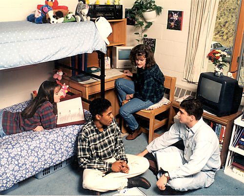 Dormitory Room with Students