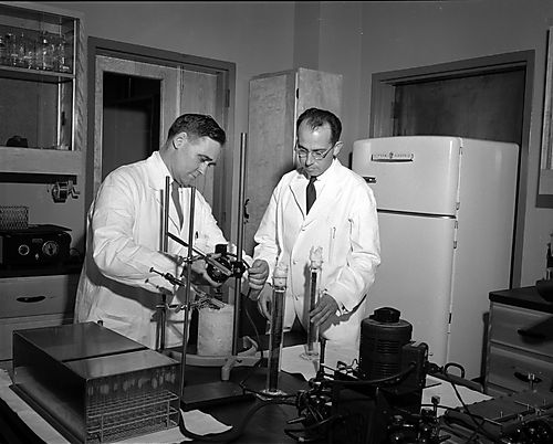 Jonas Salk and Percival (Val) Bazeley