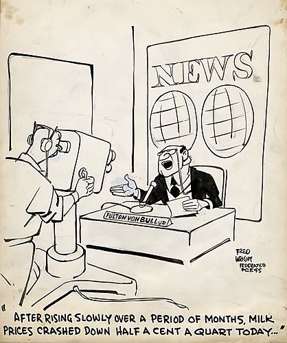 "After Rising Slowly Over A Period Of Months, Milk Prices Crashed Down Half A Cent A Quart Today"