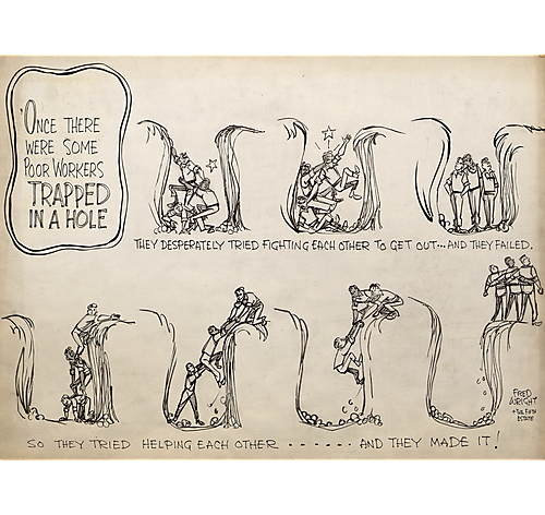 "Once There Were Some Poor Workers Trapped In A Hole"